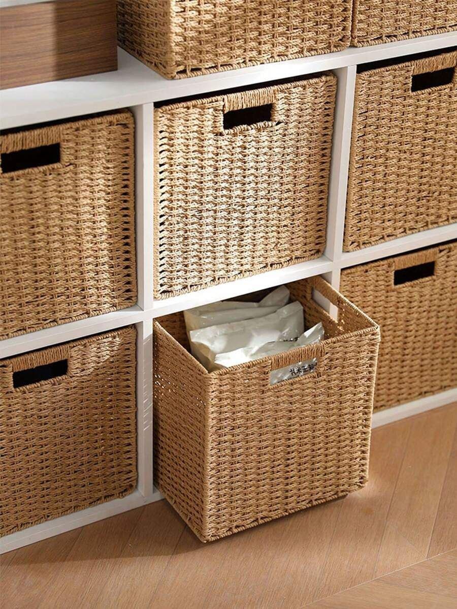 Kvadrat Həsir Saxlama Səbəti (kod: qrh02111-22) — Şeylər saxlanması, Bakı (2)
