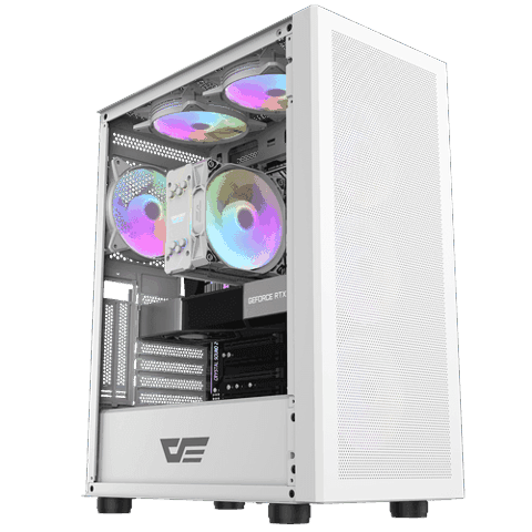 Case Aigo DarkFlash DLC29 Full Mesh White — Bakı