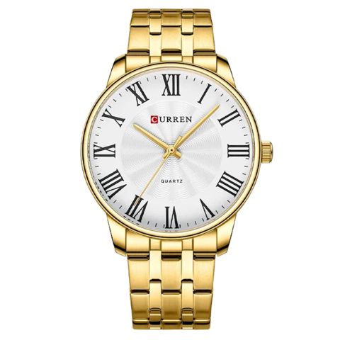 Qol saatı kişilər üçün Curren C8422 Gold/White — Bakı