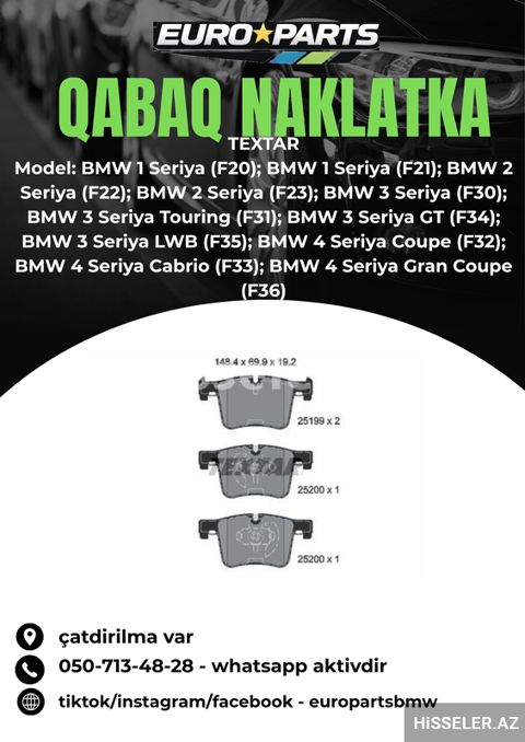 Bmw F20 F30 F36 Qabaq Naklatka — Bakı