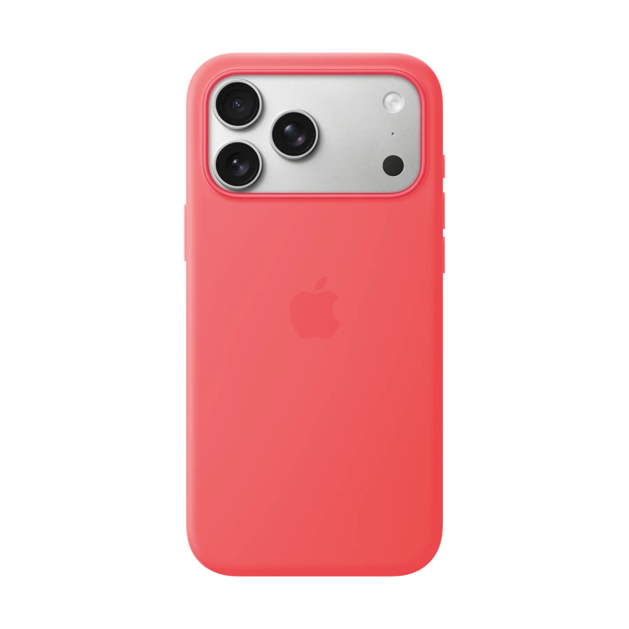Silikon qoruyucu örtük Apple MagSafe ilə iPhone 17 Pro Max üçün, Bright Guava — Bakı