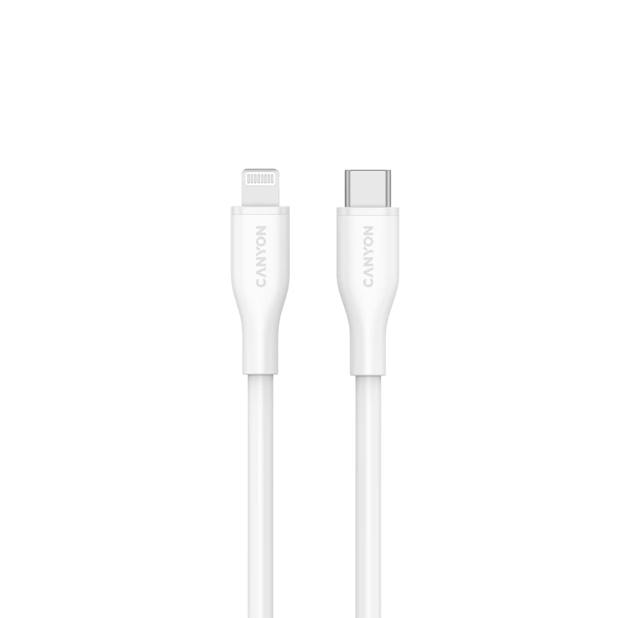 Kabel Canyon CLNM60 USB-C/Lightning, 1m, Ağ — Smartfon aksesuarları, Bakı (2)