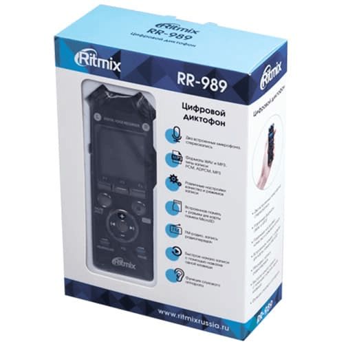 Səs qeydiyyatçı Diktafon Ritmix RR989 4GB Black — Diktatofonlar, Bakı (2)
