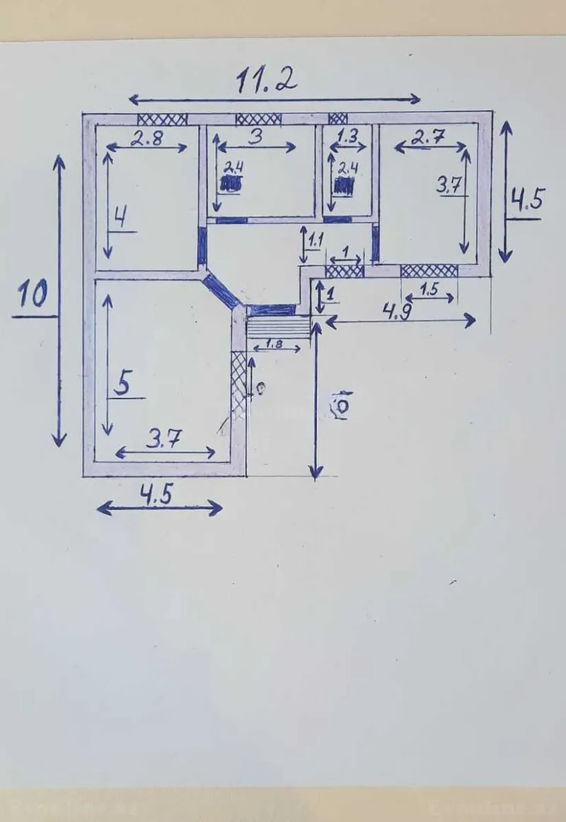 Satılır 3 otaqlı Həyət evi 80 m² Bakı, Abşeron r., Fatmayı — Ev, villa, Bakı (5)