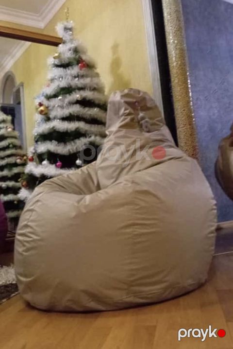 Bəj rəngli böyük ölçüdə kreslo-çanta puff — Bakı