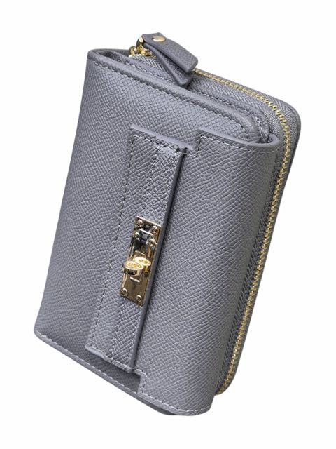 Qadınlar üçün poliuretan pulqabı, boz, 13x10x4 sm, 8 kart bölməsi, Çin istehsalı - LoveandFreedom_LF1132_Grey — Bakı