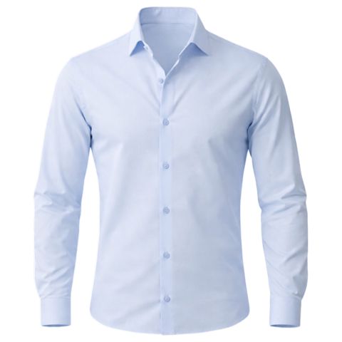 Kişilər üçün uzunqol köynək 7563, açıq mavi, pambıq/polyester, ölçü XL — Bakı