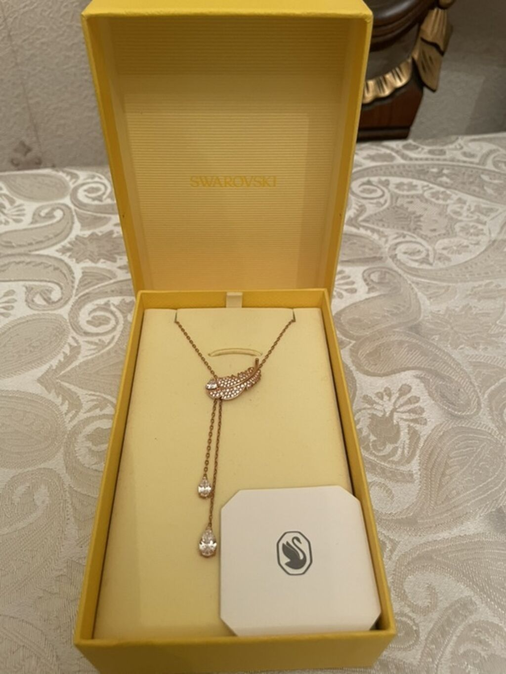Boyunbağı, Swarovski, Çəhrayı qızıl — Qolye və zəncir, Bakı