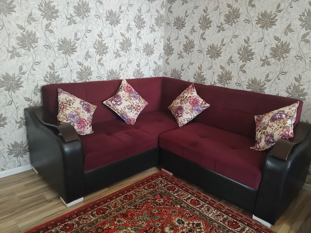 Qonaq otağı dəsti – masa, 6 stul və L formalı künc divan — Qonaq otağı üçün, Digah (4)