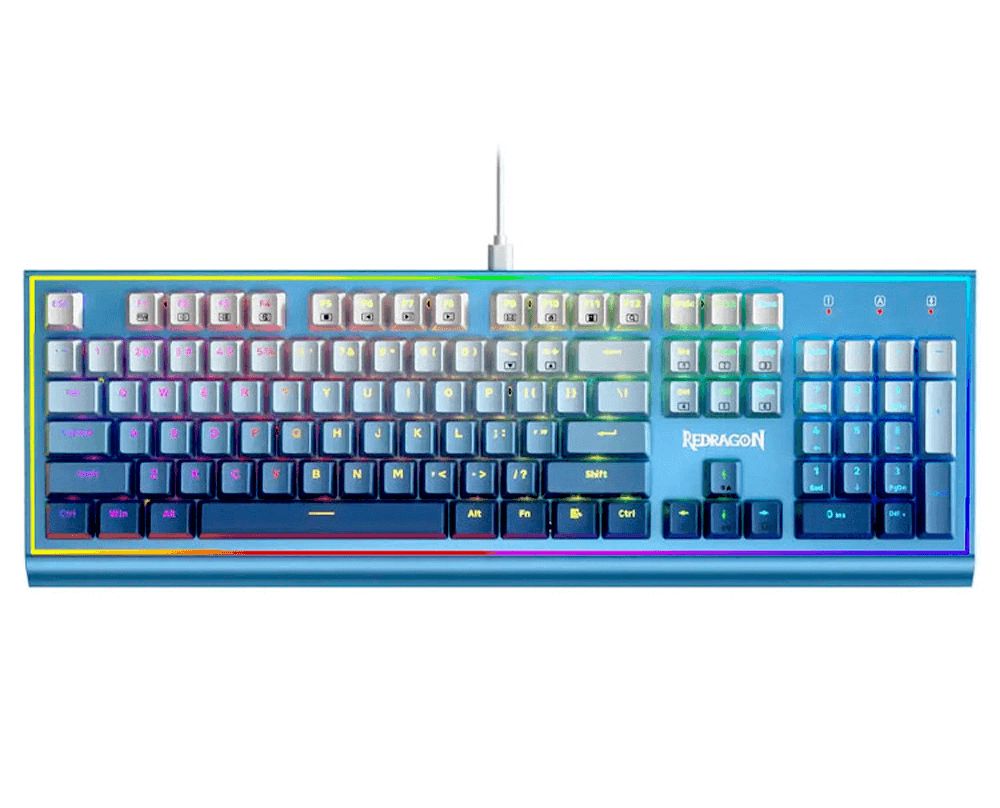 Redragon K654GWB-RGB Blue siren Wired Gaming Klaviatura — Kompüterlər və noutbuklar, Bakı