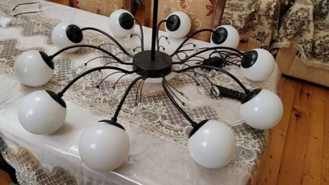 Çılçıraq, 10 və daha çox lampa, Metal — Sumqayıt
