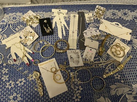 Qadın bəzək aksesuarları dəsti – müxtəlif modellər - Qızılı və gümüşü — Bakı