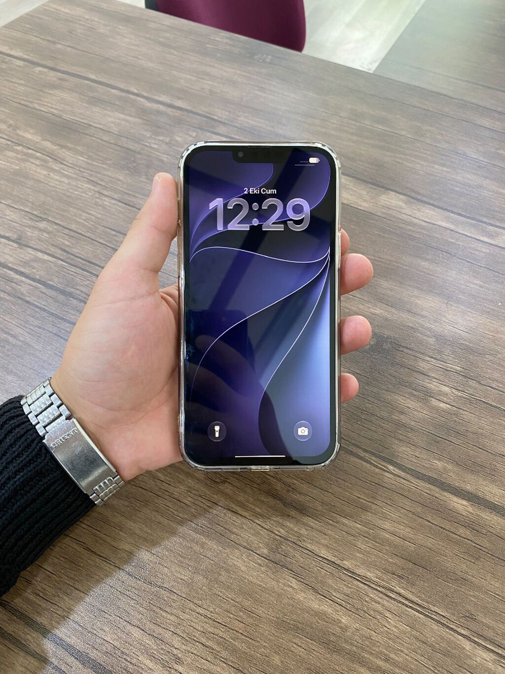 Salam 13 pro max pil 75 sadecə kameras ekran dəyişib face işləyir — Apple iPhone, Bakı (2)
