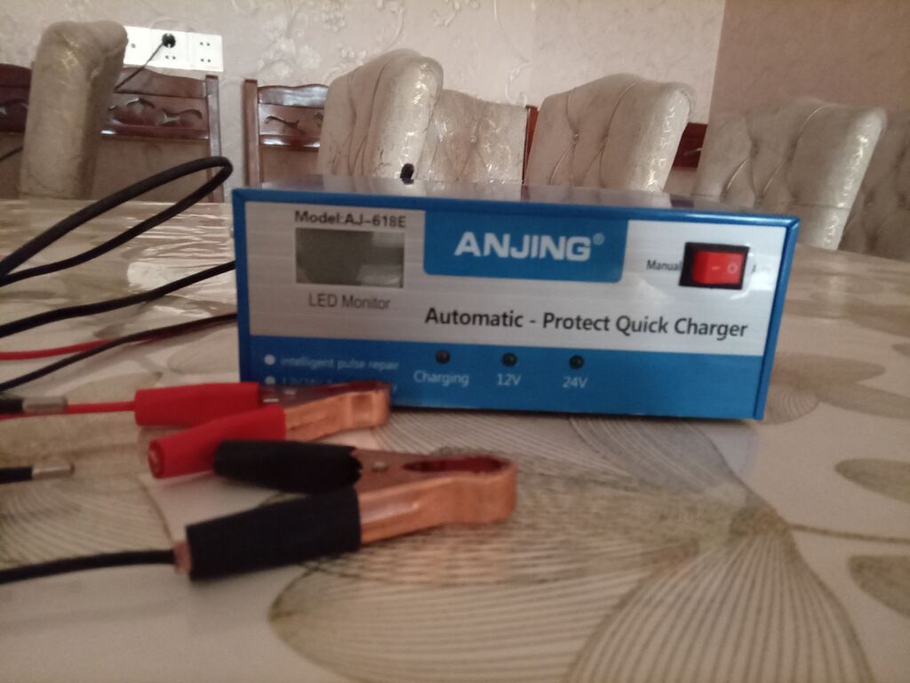 Anjıng AJ-618E akkumulyator şarj cihazı - Tip: Automatic – Protect — Avtomobil aləti, Bakı (4)