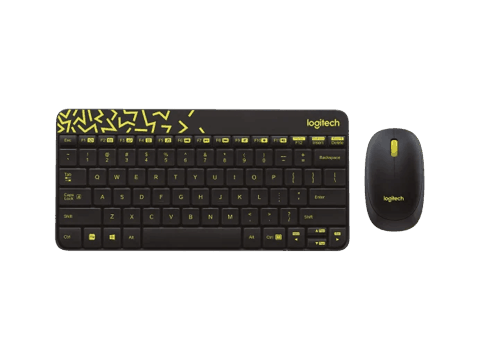 Klaviatura Mouse dəsti Logıtech Wireless Combo MK240 Nano Russian Layout - Black/chartreuse 920-008213 — Bakı