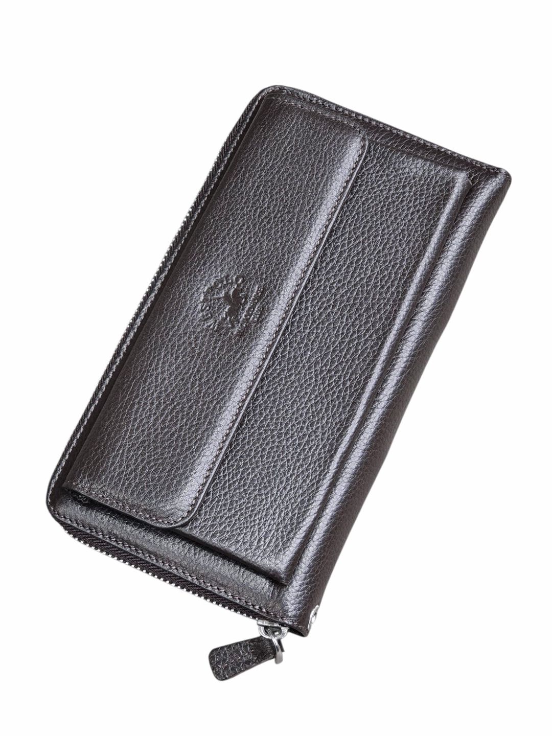 Klatç təbii dana dərisi, unisex, qəhvəyi, 14 kart bölməsi, 21x11.5 sm, Türkiyə istehsalı - Westpolo_7080_Floater-Brown — Mallar, Bakı (2)
