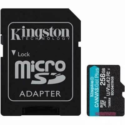 MicroSD kart - Kingston 256GB microSDXC Canvas Go Plus Gen4 R:200/W:160 Uhs-ı Class 10 V30 U3 A2 + adapter SDCG4/256GB — Kompüterlər və noutbuklar, Bakı