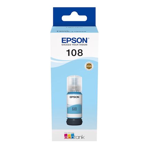 Epson Kartric 108 EcoTank Light Cyan ink bottle C13T09C54A — Bakı