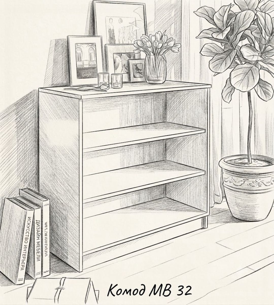 Komod MB 32, laminat, sanoma, 80x80x40 sm — Mallar, Bakı (2)