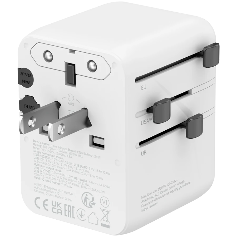 Qidalanma adapteri Canyon OnTour 70 Usb/usb-c, 70 Vt, Ağ — Smartfon aksesuarları, Bakı (5)