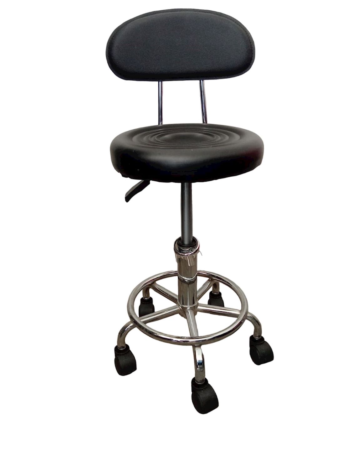 Fırlanan taburet 252517, metal/süni dəri, qara, 46х35 sm — Mallar, Bakı