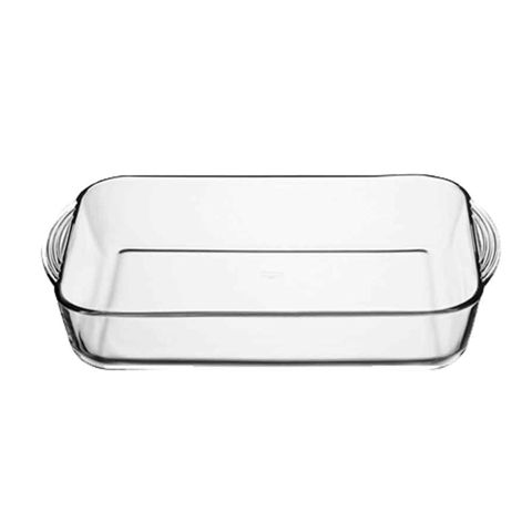 Bişirmə üçün forma Borcam, 3.85 l, 25x40x6 sm, düzbucaq, şüşə, şəffaf — Bakı