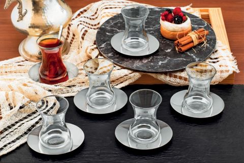 Armudu stəkan dəsti Ozlife 12 əd Paslanmayan polad Şüşə 155 ml — Bakı