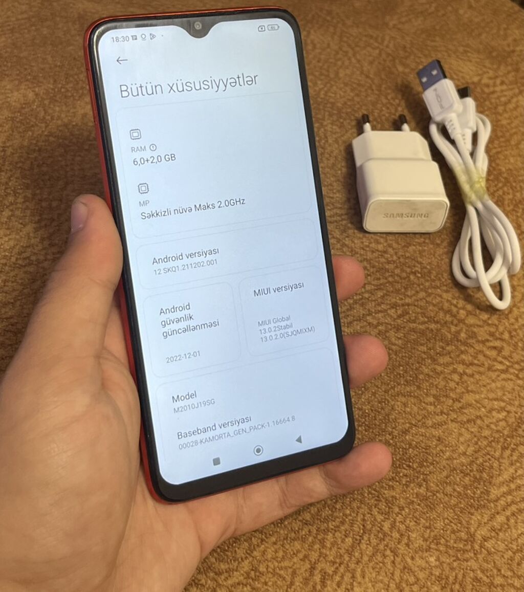 Redmi 9T, 128 GB, rəng - Narıncı, Barmaq izi, İki sim kartlı, Face ID — Xiaomi, Bakı (3)