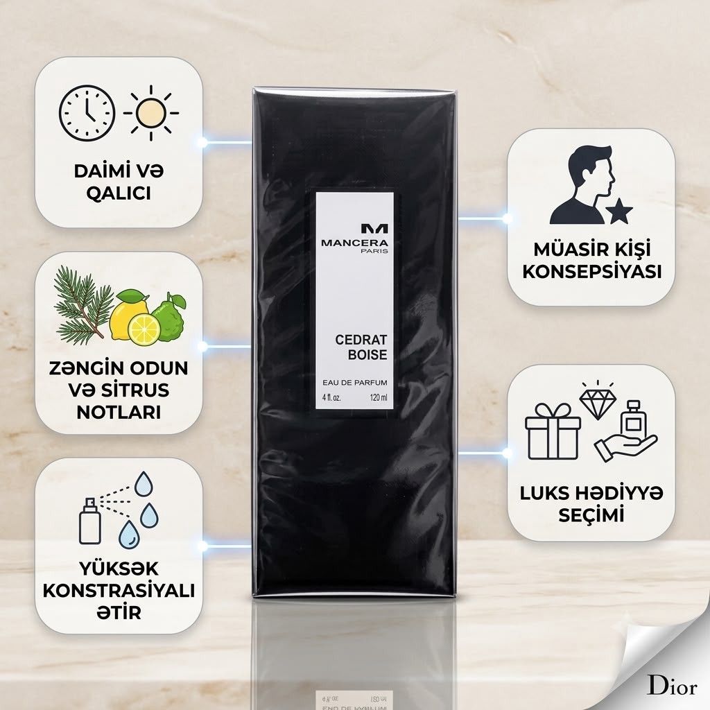 No brand Cedrat boise kişilər üçün ətir suyu 120 ml — Mallar, Bakı