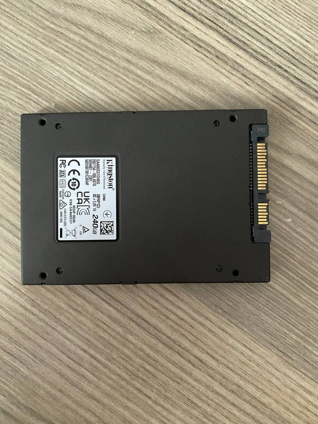 Daxili SSD disk Kingston, 240 GB, 2.5", İşlənmiş — Sabit diskləri, Bakı (3)