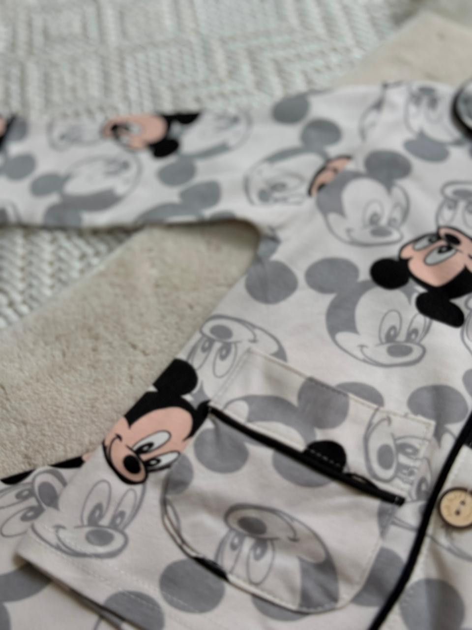 Şalvarlı pijama dəsti Hone Baby, pambıq, boz, ölçü 3-4 yaş — Mallar, Bakı (3)