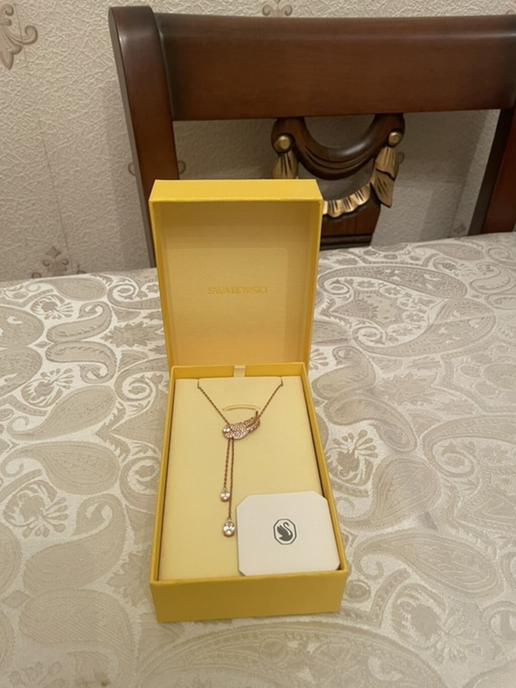 Boyunbağı, Swarovski, Çəhrayı qızıl — Qolye və zəncir, Bakı (3)