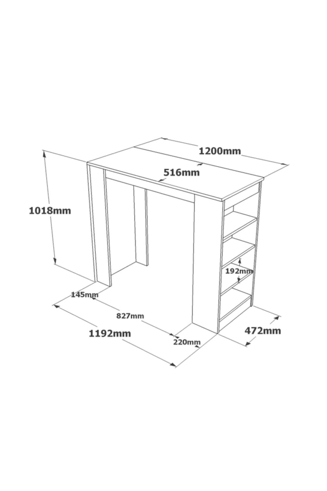 Bar dayağı Linde 12115584, Ldsp, ağ, 120x47x101 sm — Mallar, Bakı (3)