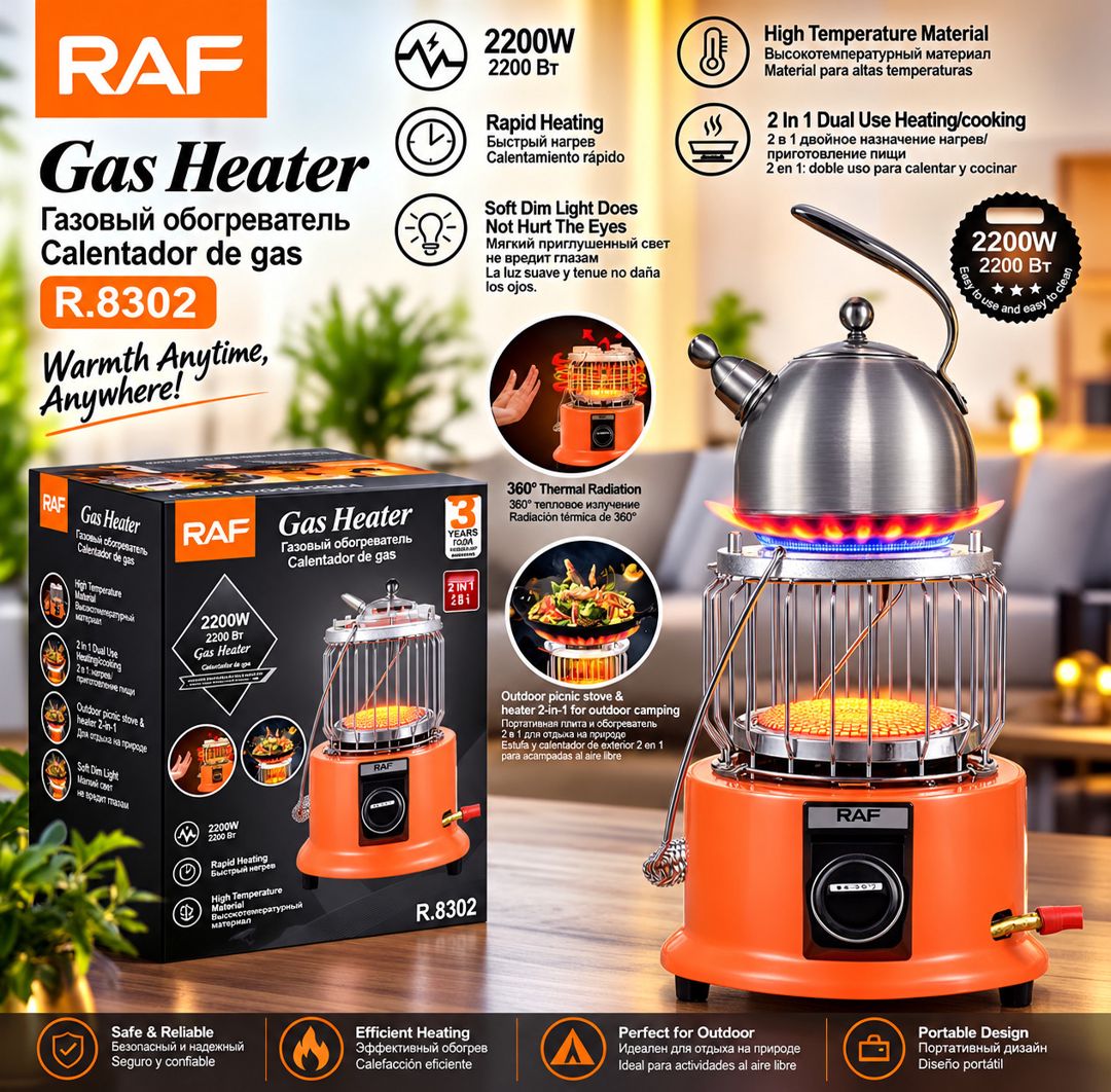 Kempinq üçün portativ qaz plitəsi RAF R.8302, 2200 Vt — Mallar, Bakı (2)