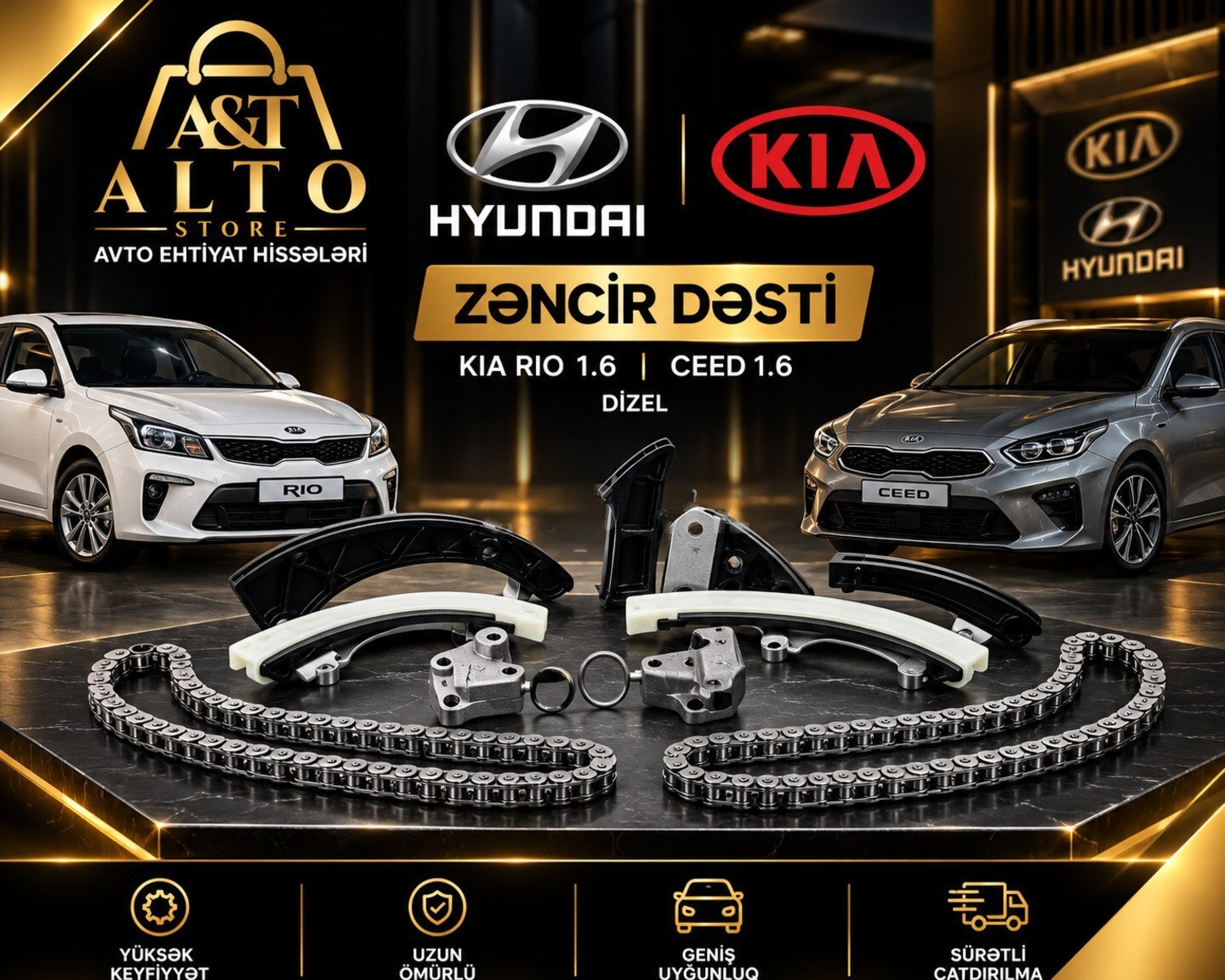 Zəncir dəsti Kia Rio və Ceed 1.6 dizel — Bakı