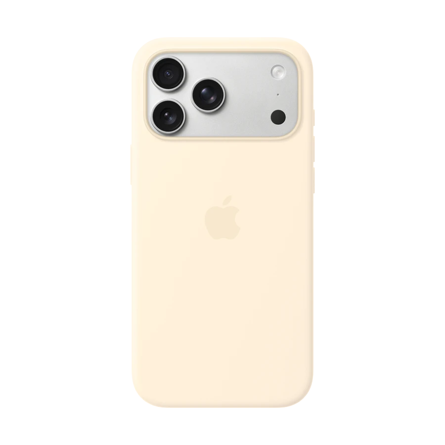 Silikon qoruyucu örtük Apple MagSafe ilə iPhone 17 Pro Max üçün, Vanilla — Bakı
