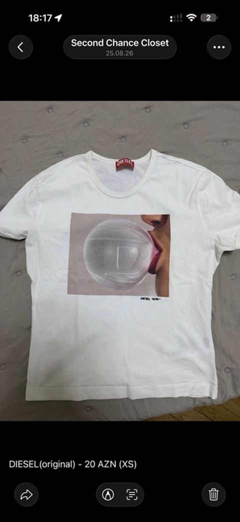 Futbolka, Diesel, XS, rəng - Ağ — Bakı