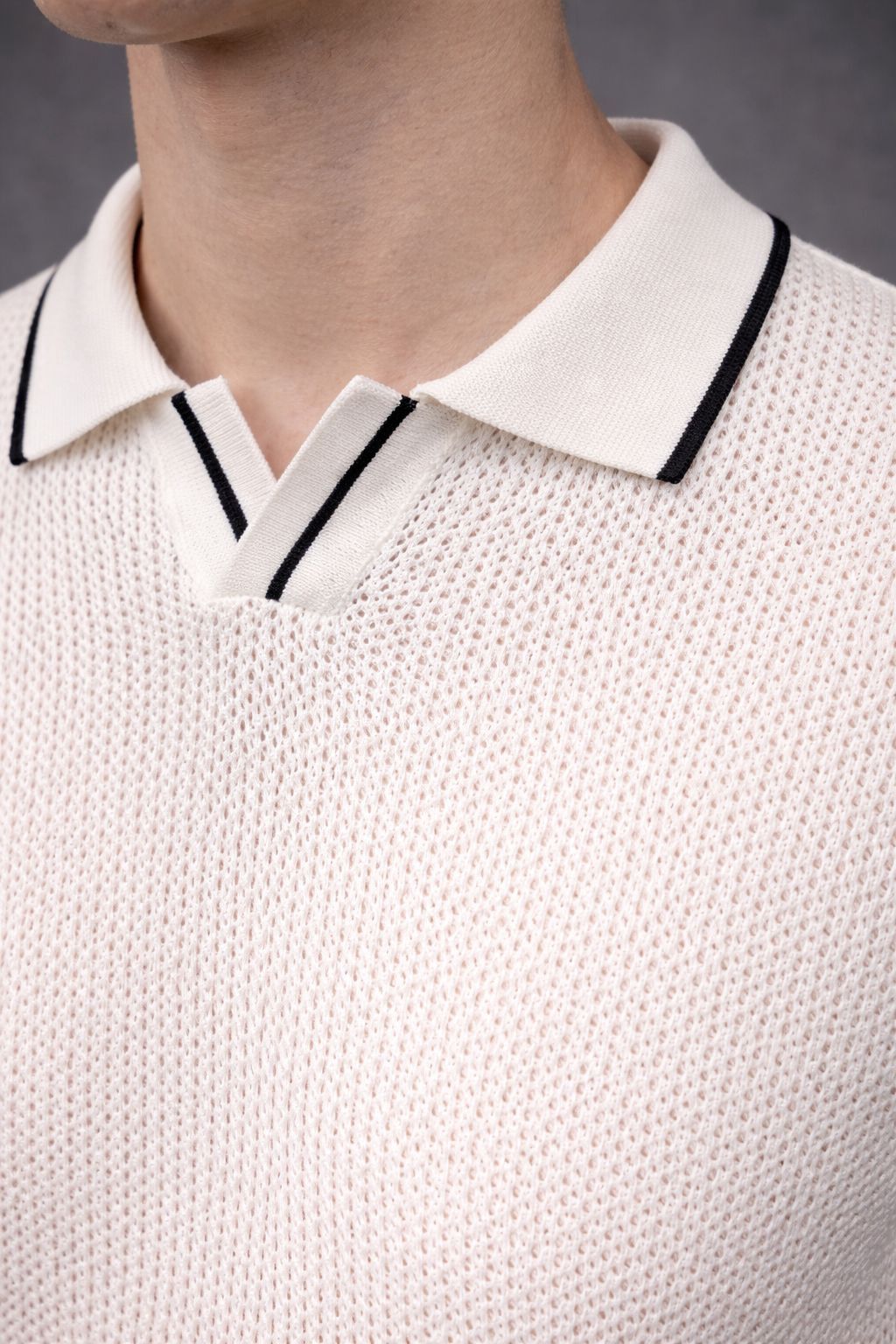 Kişilər üçün polo 7480, ağ, trikotaj, ölçü L — Mallar, Bakı (2)