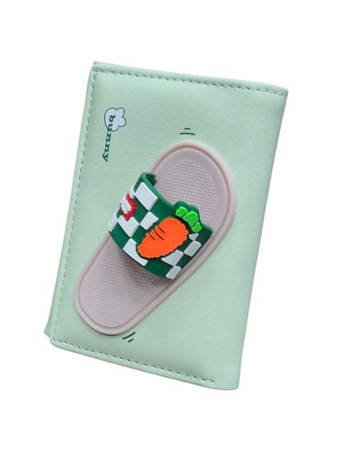 Qızlar üçün poliuretan pulqabı, açıq yaşıl - Yadas_878-6120_Green — Bakı