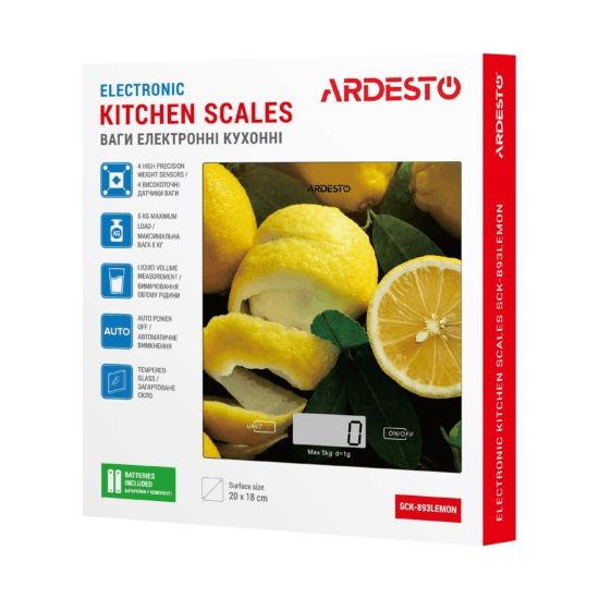 Ardesto SCK-893LEMON mətbəx tərəzisi — Tərəzi, Bakı (3)