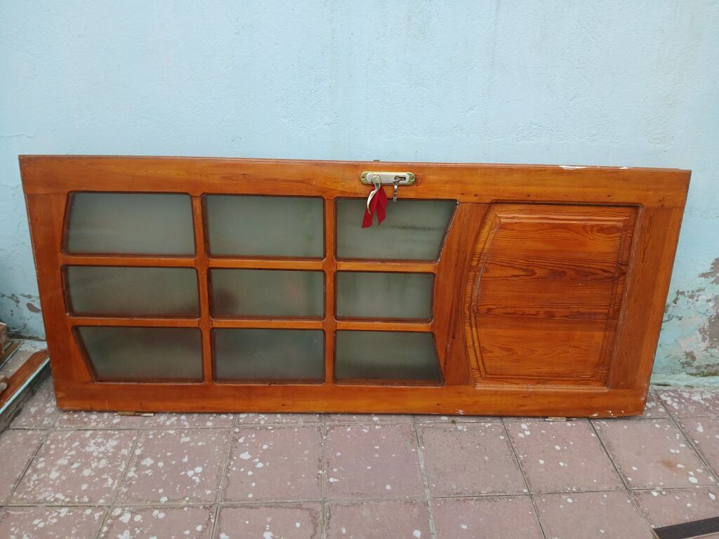 Taxta giriş/qapı yarpağı - Material: təbii ağac (şalban karkas) — Pəncərələr, qapılar, balkonlar, Bakı