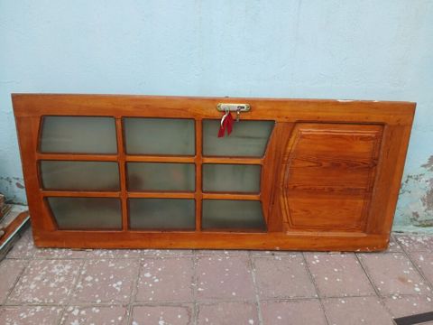 Taxta giriş/qapı yarpağı - Material: təbii ağac (şalban karkas) — Bakı