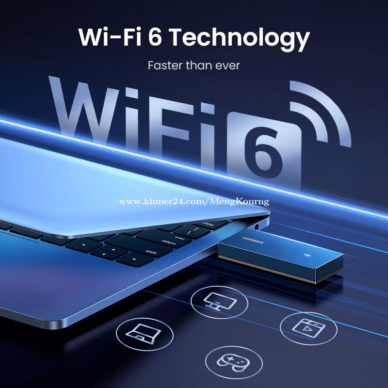 90340 Ugreen AX1800 Dual-Band Adapter (Wi-Fi 6) CM499 — Şarj cihazları, Bakı (2)