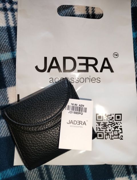 Jadera Accessories – qara miniatür pul qabı - Material: teksturalı — Bakı