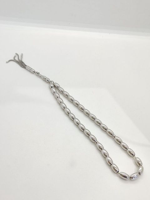 Gümüş təsbeh 467, uzunluq 25 sm — Bakı