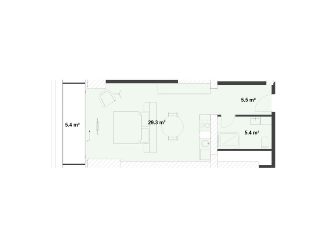 Satılır 1 otaqlı yeni tikili 56.1 m² — Mənzil, Bakı (2)