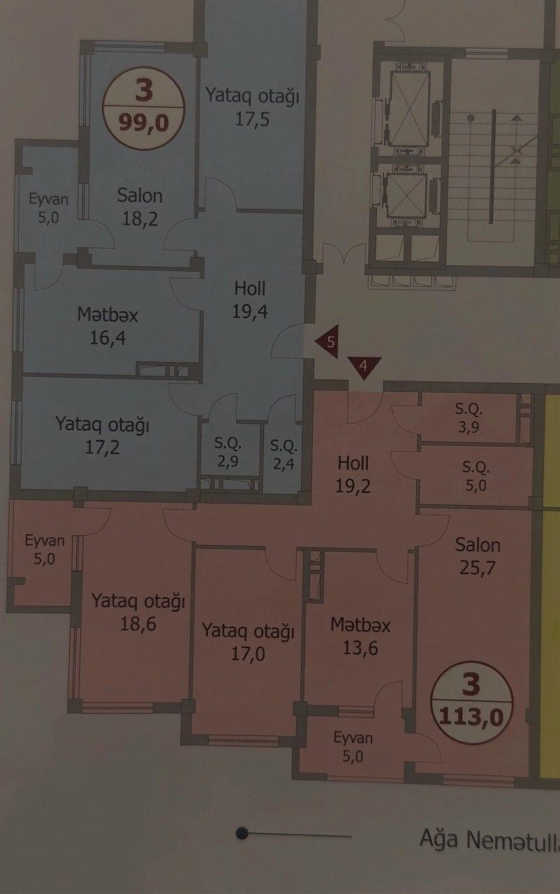 3 otaqlı mənzil, 113 m², Faiq Yusifov küç., 115 (Bina 5) (Araz 2011 A) — Mənzil, Bakı (3)