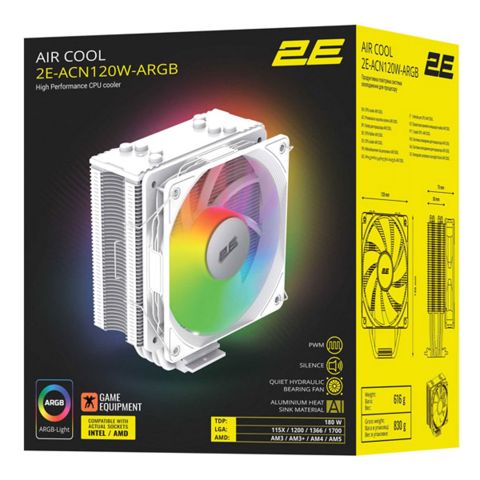 2E Gaming Air Cool ACN120W-ARGB — HyperTitan — Кулеры и системы охлаждения