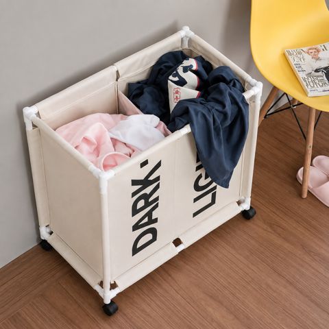 Qatlana bilən paltar səbəti, kvadrat, 25 L, bej — Bakı