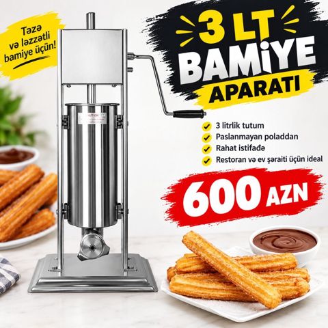 Satışdadır – 3 LT Bamiyə Aparatı 3 litrlik tutum Paslanmayan — Bakı